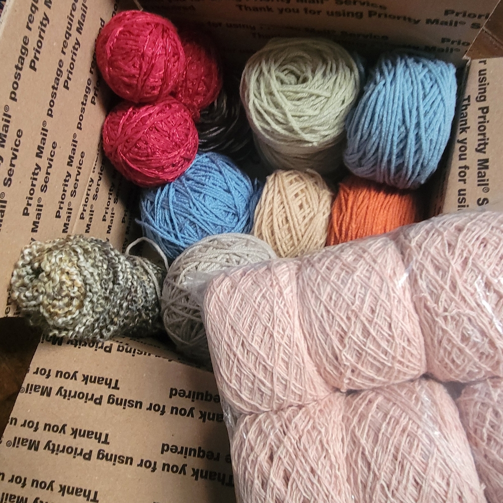Colorful Recycled Yarn Collection Lot
